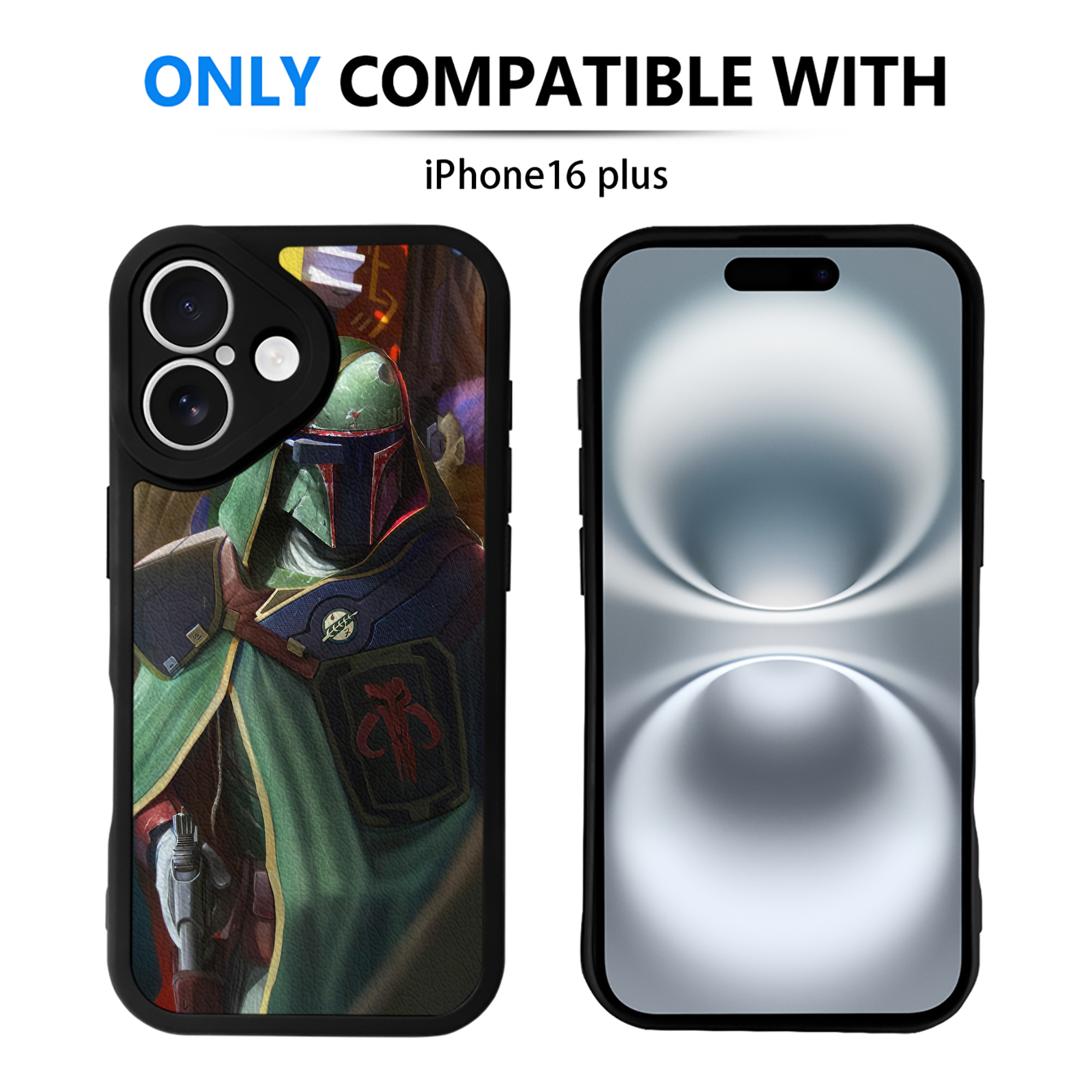 （画像用） スター・ウォーズ Star Wars 【iPhone 16シリーズ対応】シリコンスマホケース（レザー調） 材質：シリコン